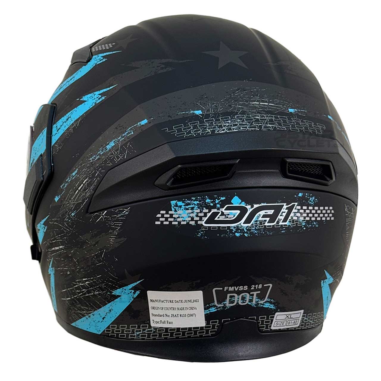 کیفیت کلاه کاسکت فک متحرک DA1 مدل 101 ZEBRA BLUE