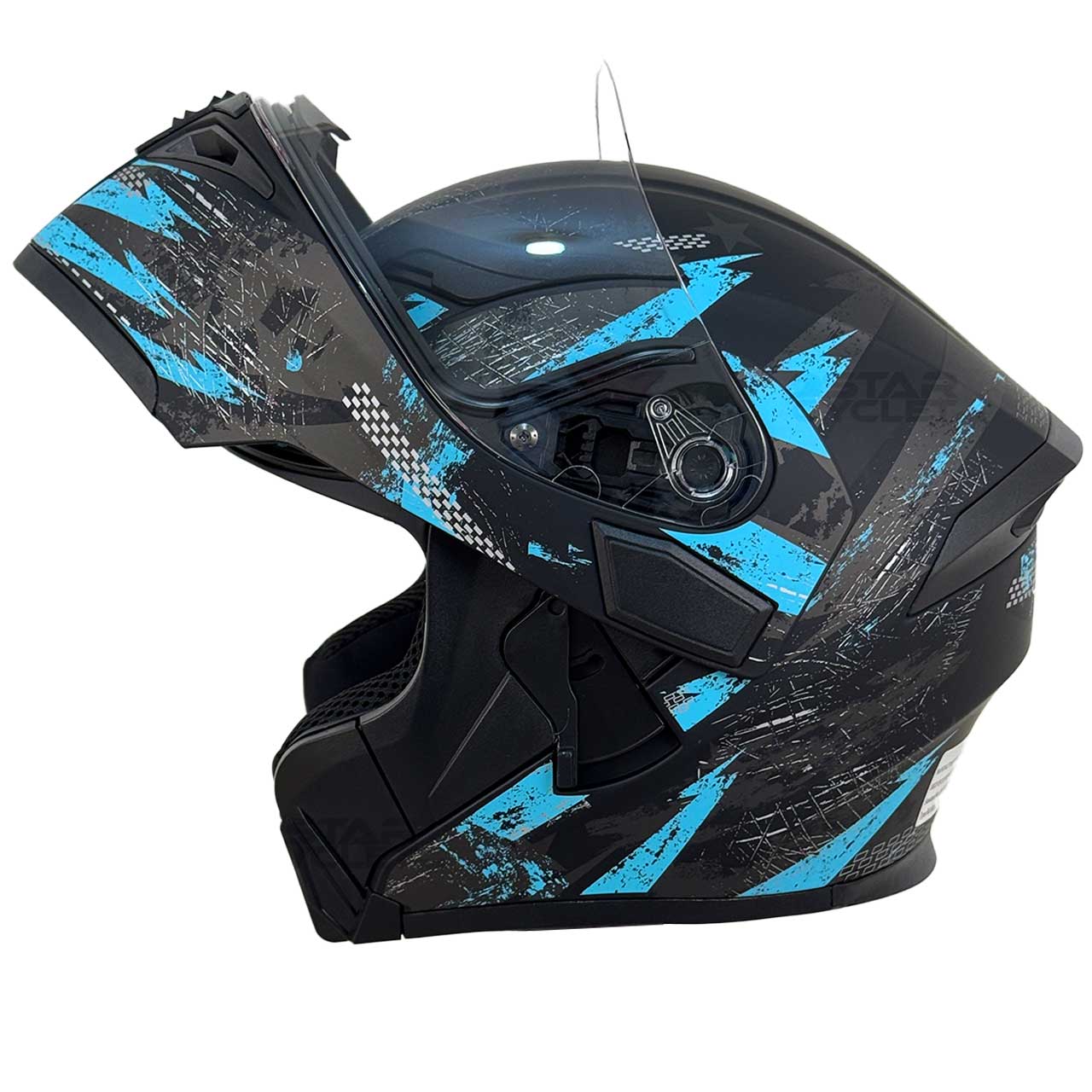 قیمت کلاه کاسکت فک متحرک DA1 مدل 101 ZEBRA BLUE