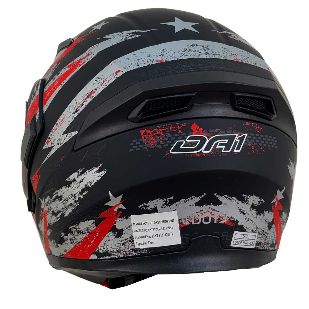 عکس کلاه کاسکت فک متحرک DA1 مدل 101 ZEBRA SILVER