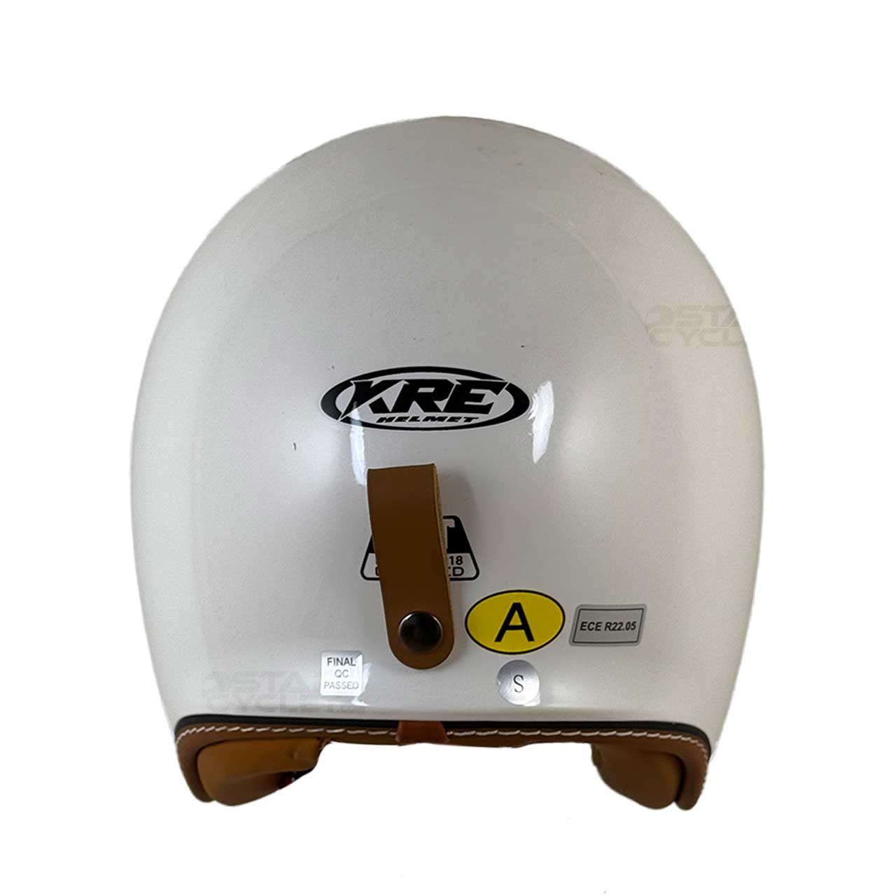 عکس کلاه کاسکت وسپایی KRE مدل GLOSS WHITE