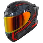 خرید کلاه کاسکت فک ثابت دسته دار QIKE مدل BLK RED