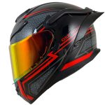 کیفیت کلاه کاسکت فک ثابت دسته دار QIKE مدل BLK RED