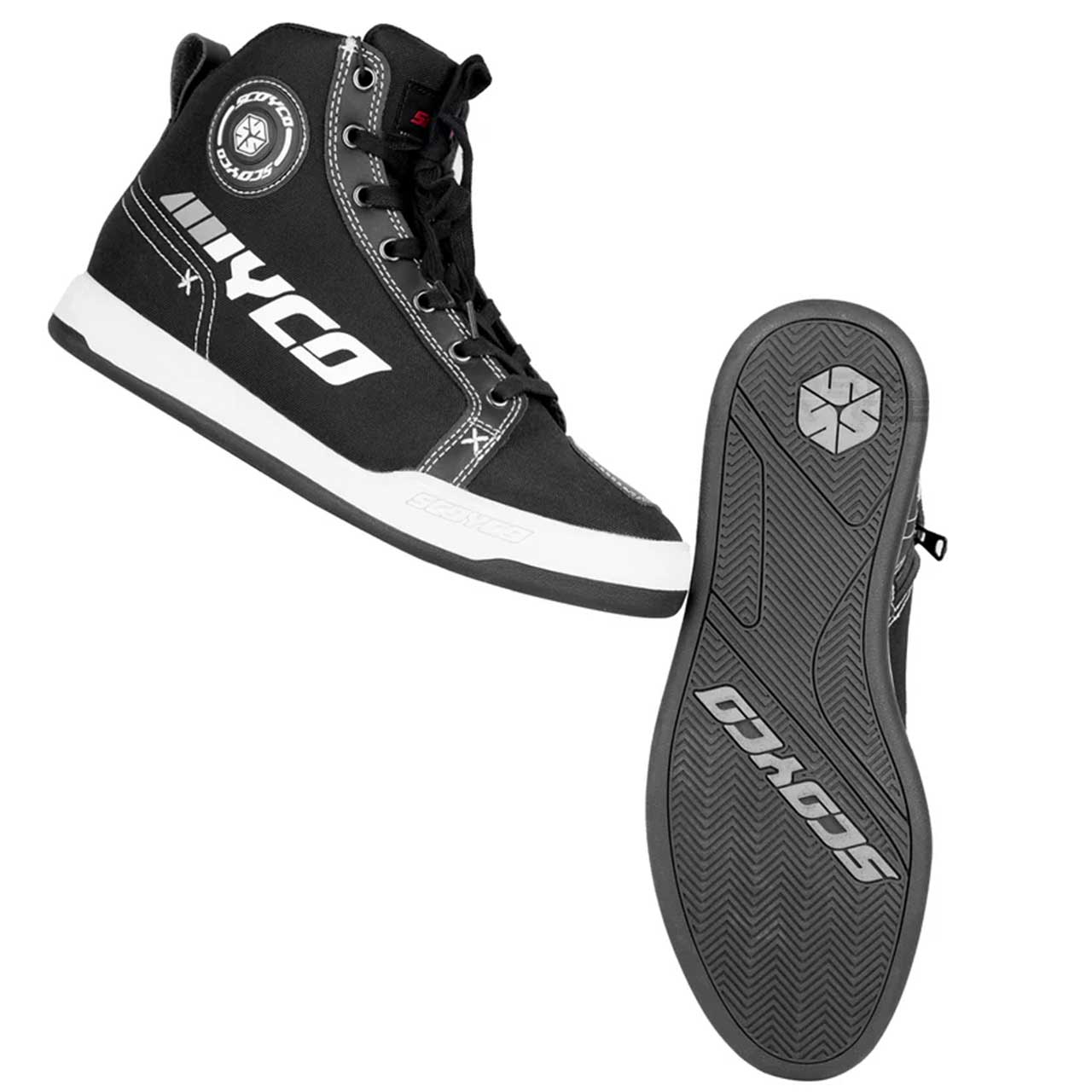 خرید نیم بوت موتورسواری SCOYCO مدل MTP68 BLACK