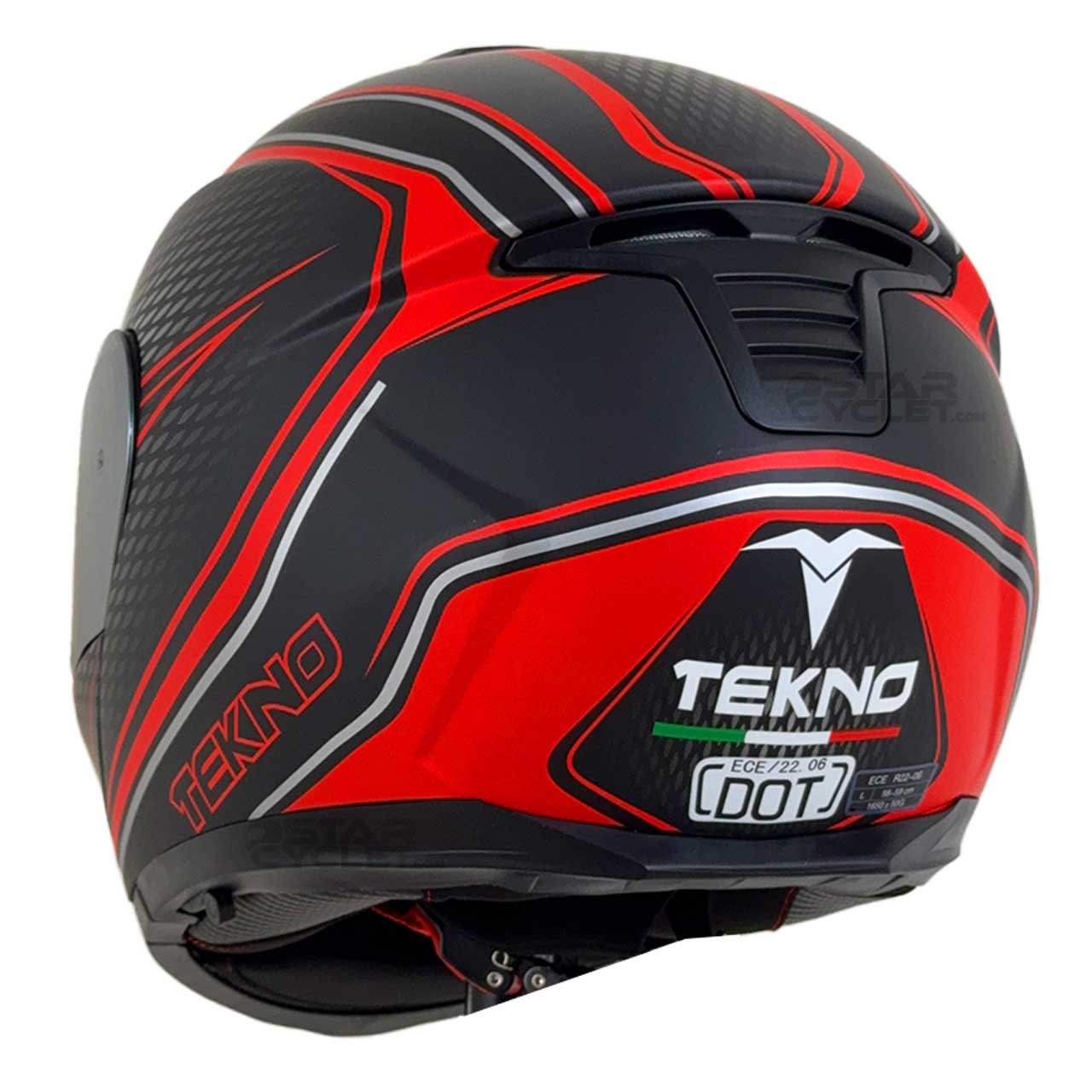 قیمت کلاه کاسکت TEKNO مدل T144 BKRD GERY