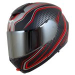 خرید کلاه کاسکت فک متحرک TEKNO مدل T144 BLACK-RED-GRAY-B