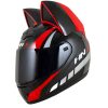 خرید کلاه کاسکت گربه‌ای HNJ مدل BLAK RED