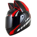 خرید کلاه کاسکت گربه‌ای HNJ مدل BLAK RED