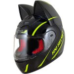 خرید کلاه کاسکت گربه‌ای HNJ مدل BLAK YELLOW