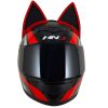 کیفیت کلاه کاسکت گربه‌ای HNJ مدل BLAK RED