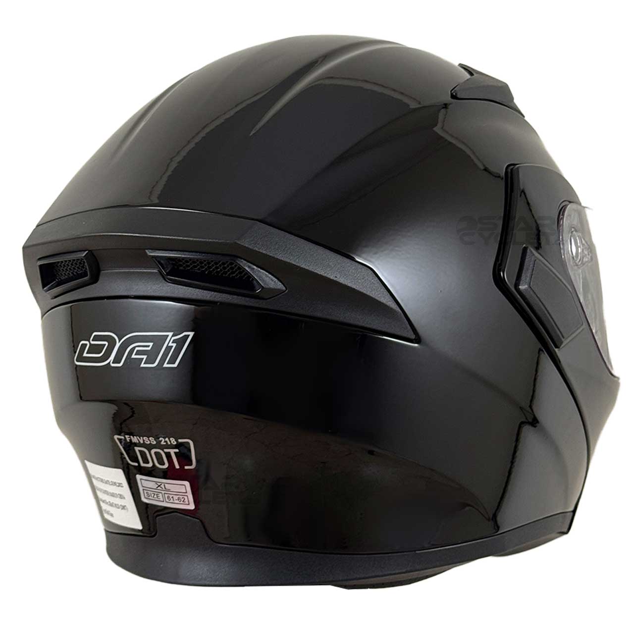 وزن کلاه کاسکت فک متحرک DA1 مدل 101 GLOS BLACK