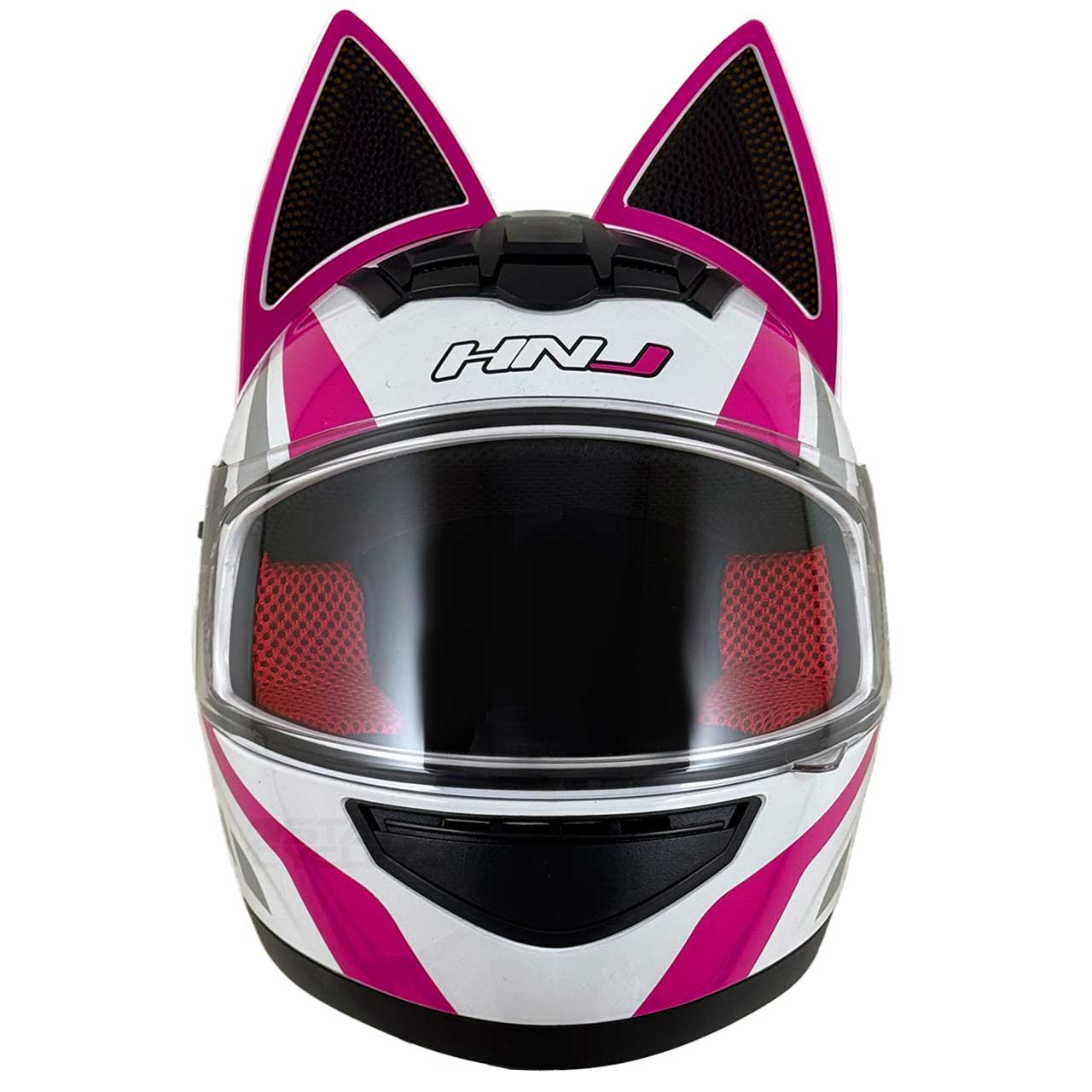 قیمت کلاه کاسکت گربه‌ای HNJ مدل PINK WHITE SAMURAI