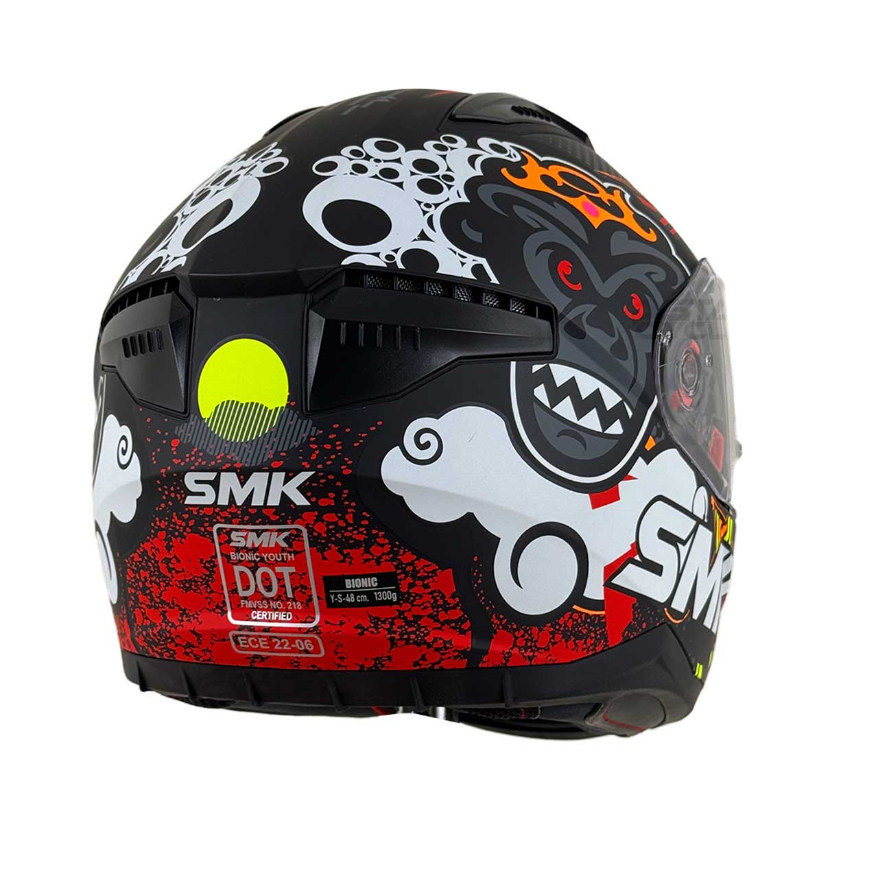 وزن کلاه کاسکت نوجوان SMK بایونیک مدل CHIMPZ (MA267)