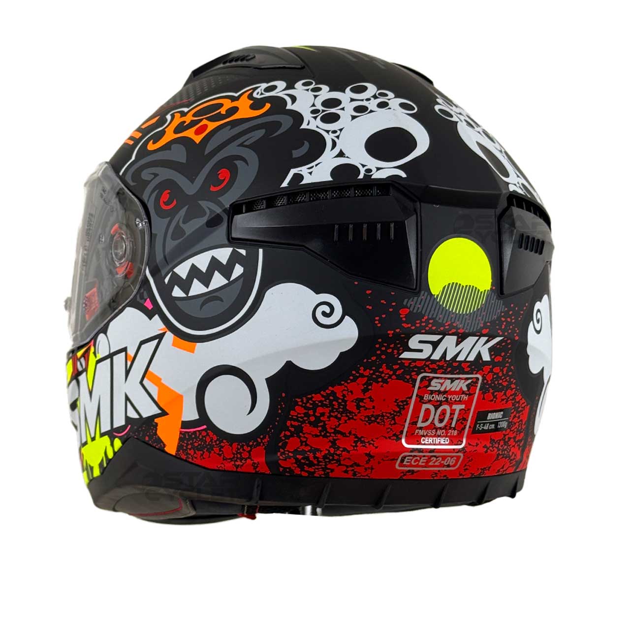 بررسی کلاه کاسکت نوجوان SMK بایونیک مدل CHIMPZ (MA267)