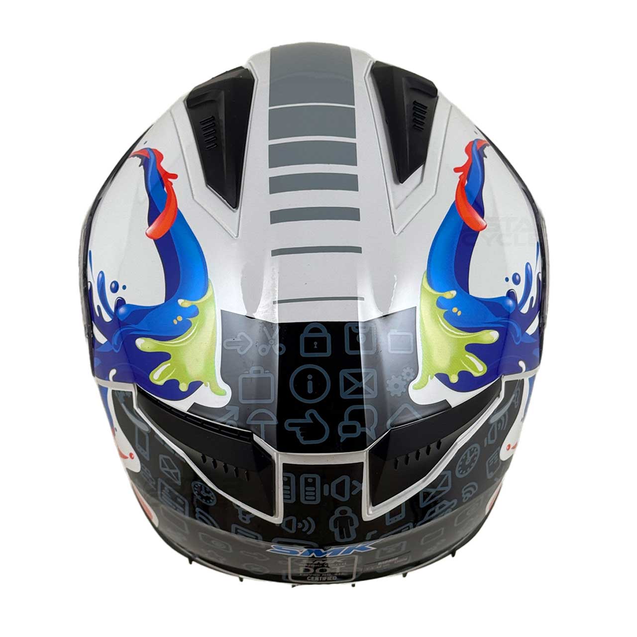 عکس کلاه کاسکت نوجوان SMK بایونیک مدل SPLASH (GL154)