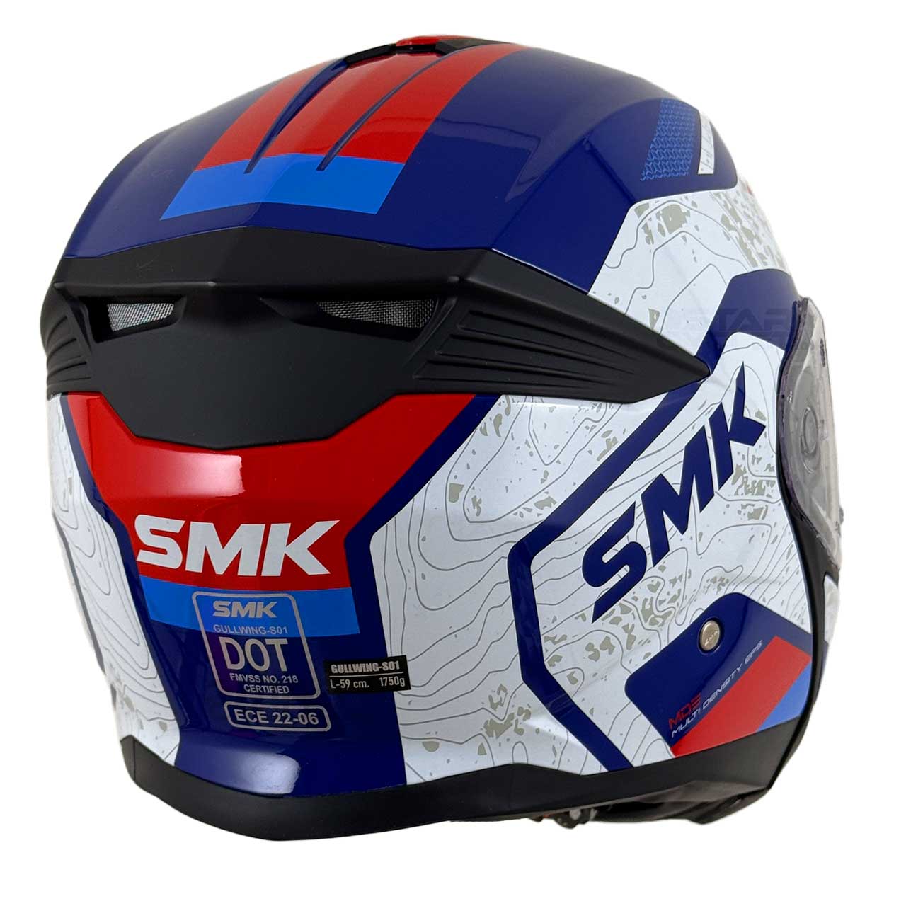 وزن کلاه کاسکت فک متحرک SMK گولوینگ مدل NAVIGATOR (GL513) BLU