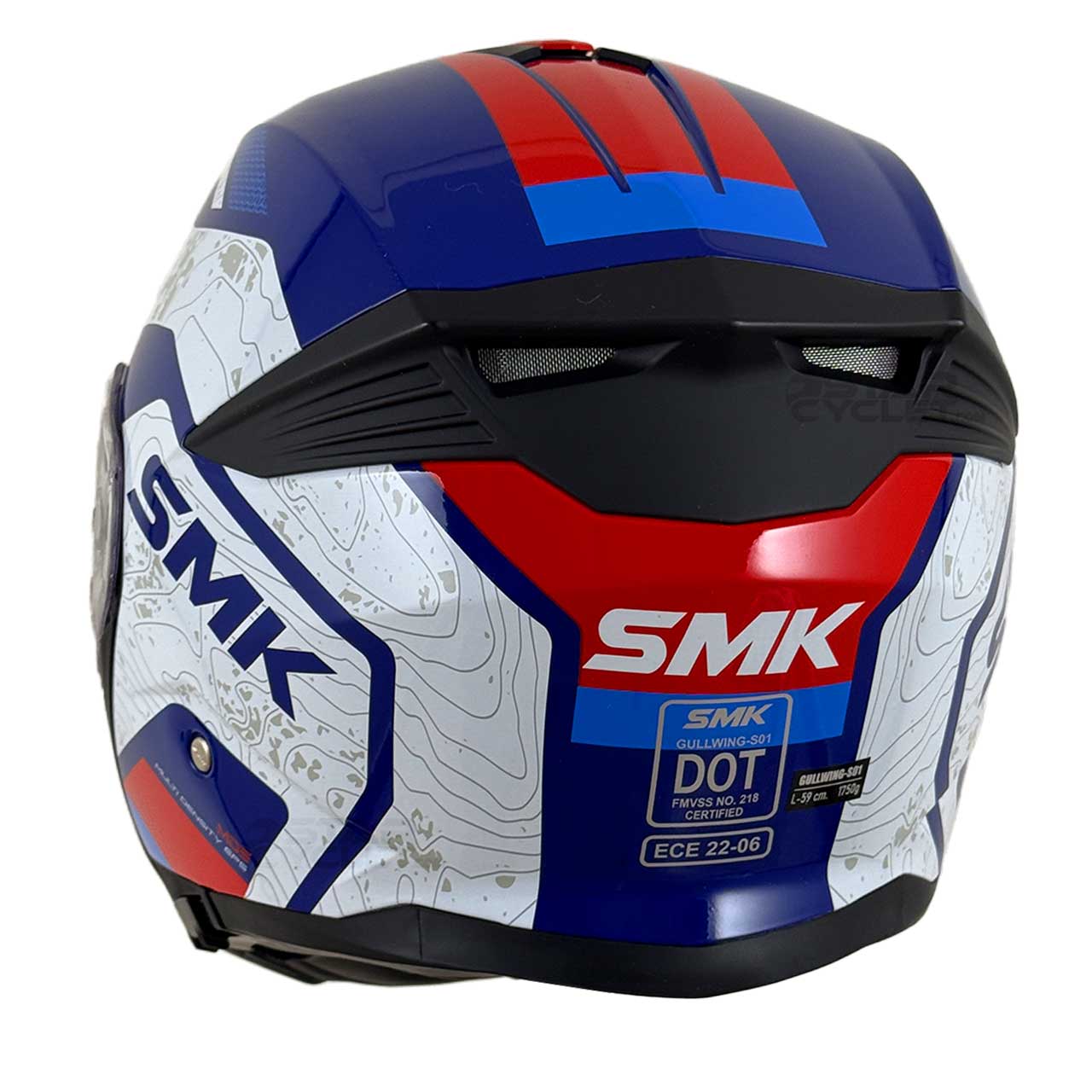 کیفیت کلاه کاسکت فک متحرک SMK گولوینگ مدل NAVIGATOR (GL513) BLU