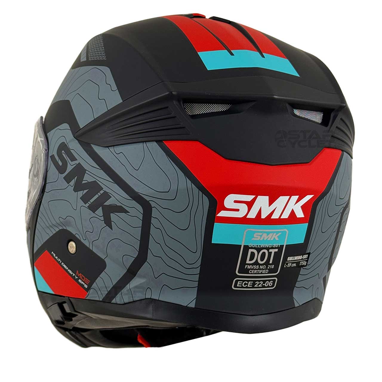 عکس کلاه کاسکت فک متحرک SMK گولوینگ مدل NAVIGATOR (MA263)