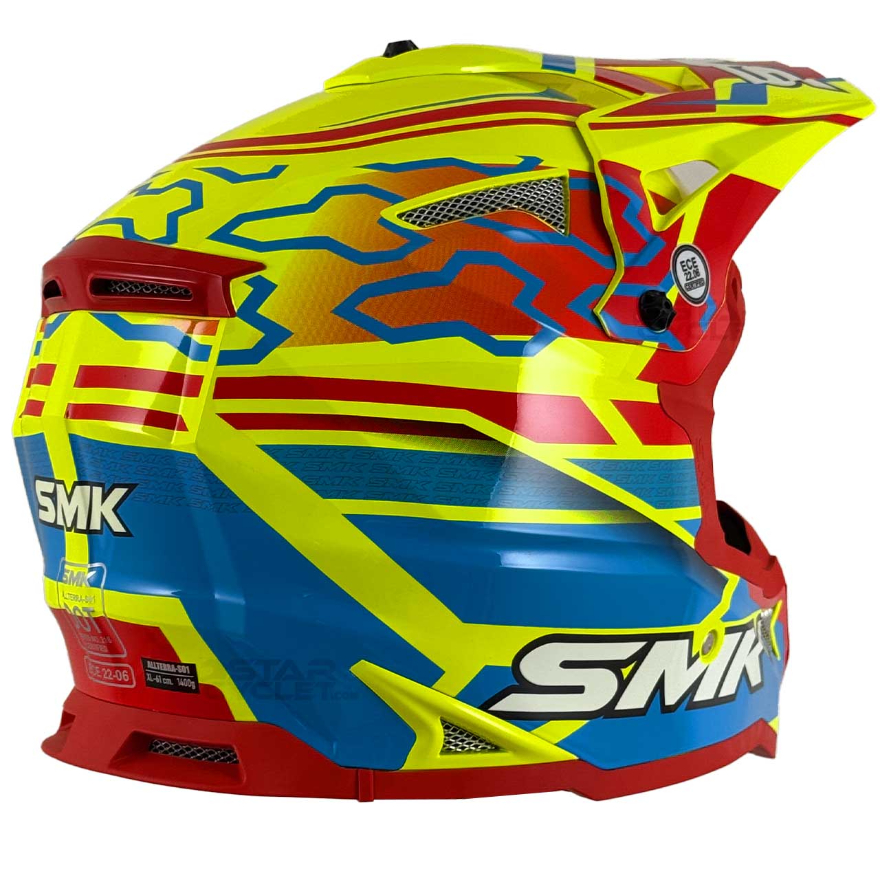 بررسی کلاه کاسکت کراسی SMK آلترا مدل TRIBOU (GL453)