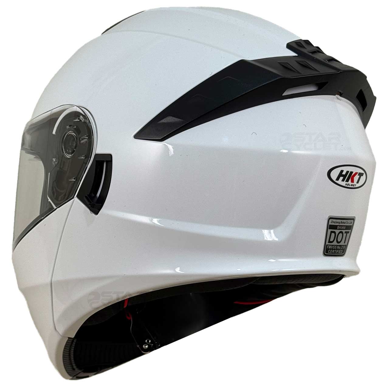 کیفیت کلاه کاسکت فک متحرک HKT مدل GLOS WHITE