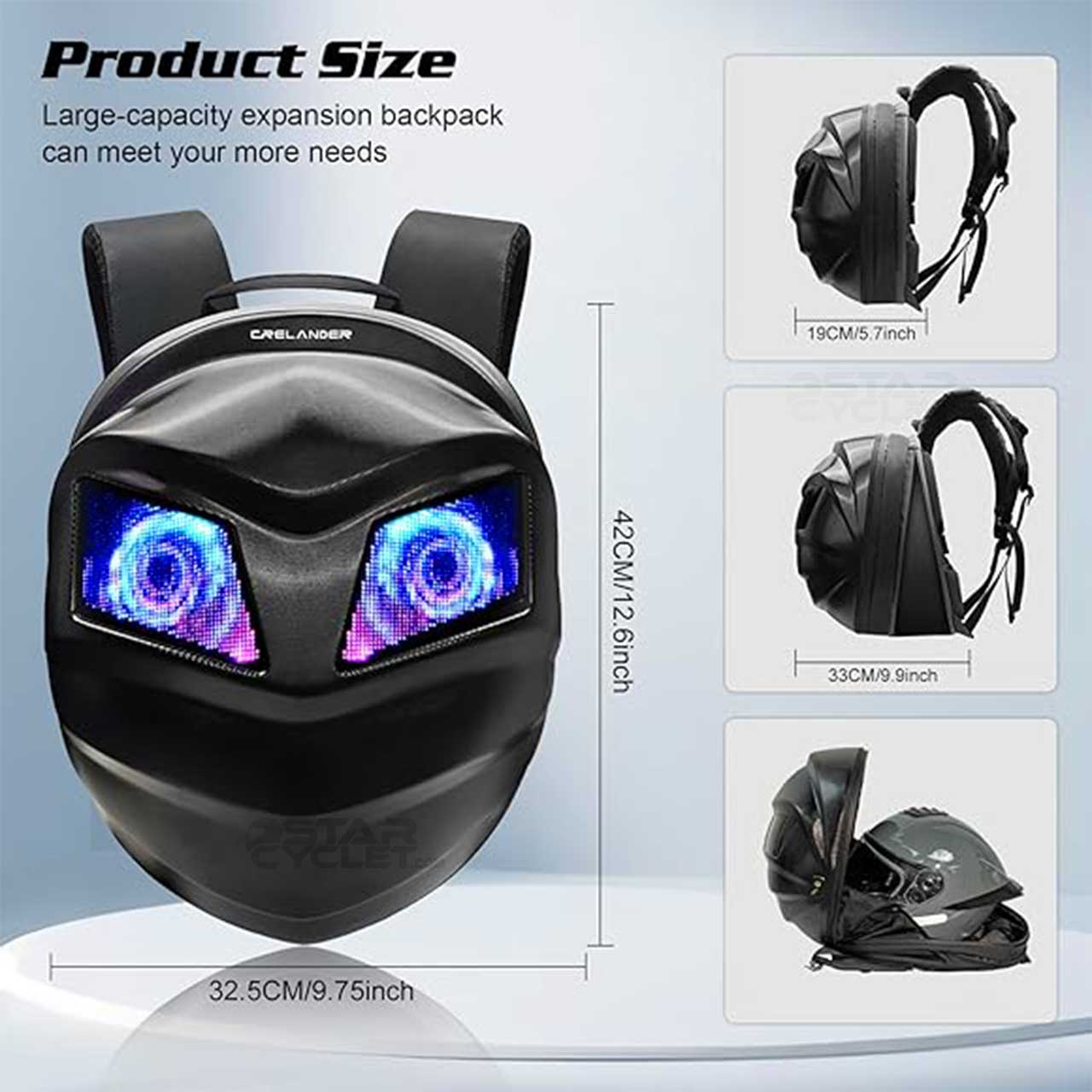 قیمت کوله پشتی چراغ دار موتور سواری مدل NOBEL