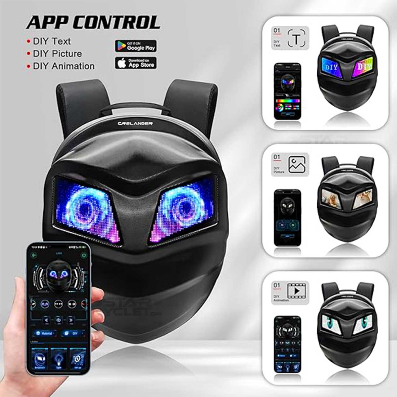 بررسی کوله پشتی چراغ دار موتور سواری مدل NOBEL