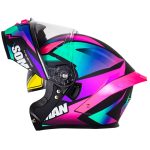 کیفیت کلاه کاسکت فک متحرک سومان مدل F2 MAT PURPLE