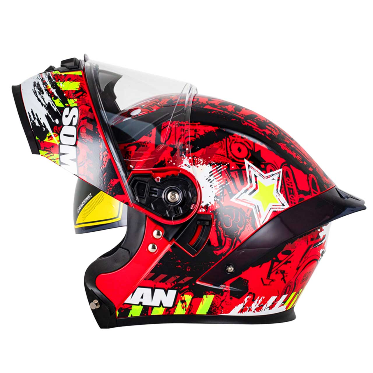 کیفیت کلاه کاسکت فک متحرک سومان مدل F2 RED SPARK