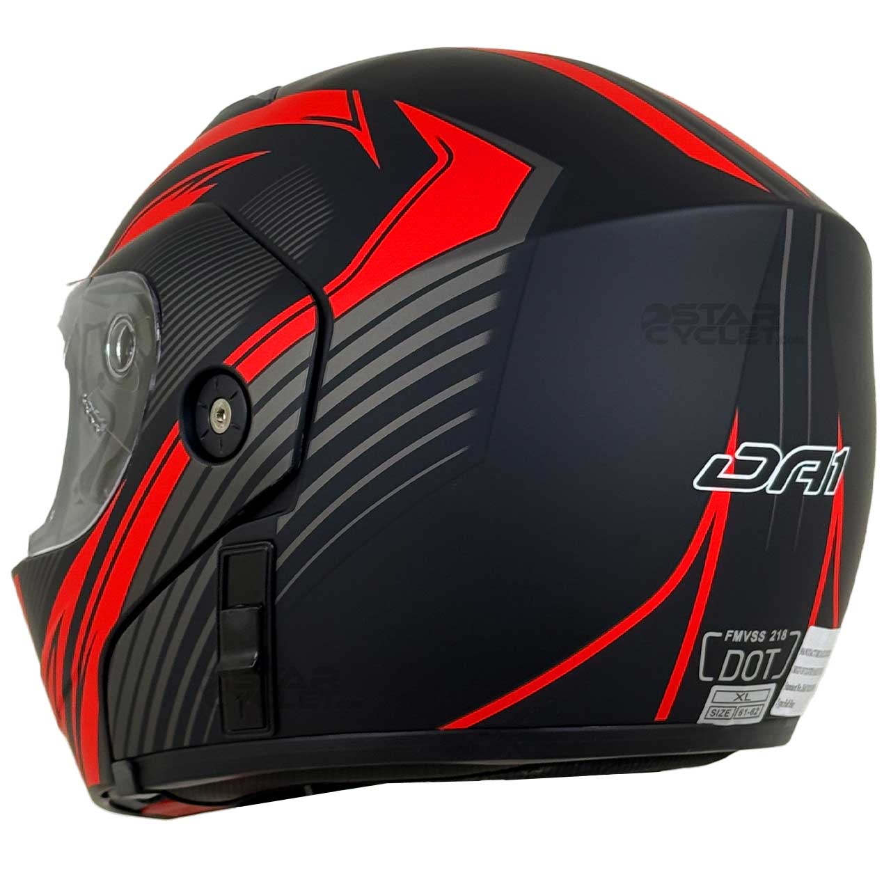 کیفیت کلاه کاسکت فک متحرک DA1 مدل 102 MT RED