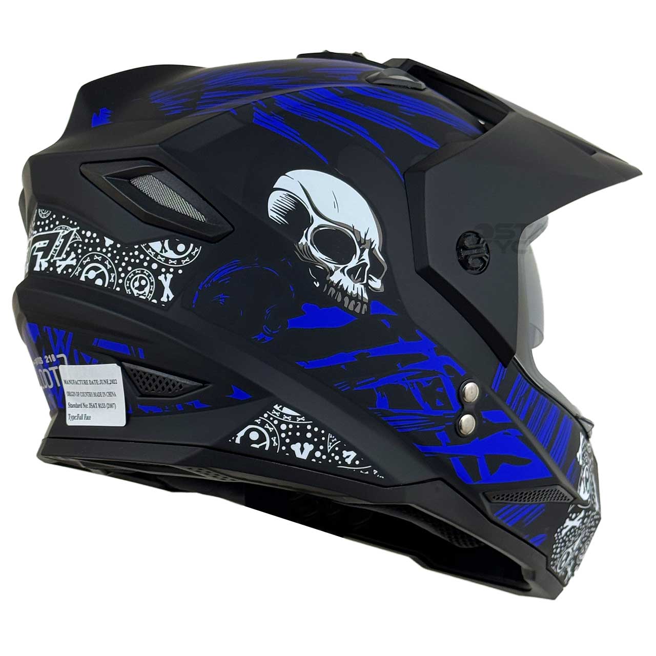 قیمت کلاه کاسکت اندرو DA1 مدل 202 BLUE SKULL