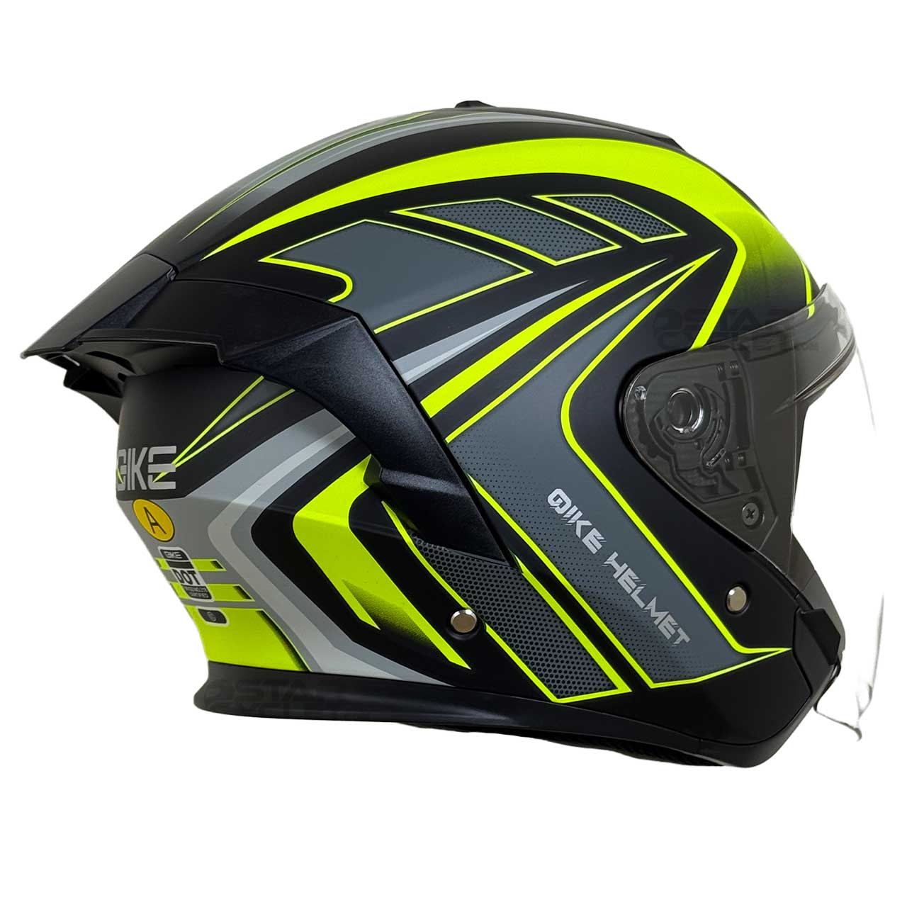 رنگ کلاه کاسکت بدون فک QIKE مدل FLASH GREEN