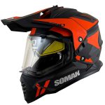 خرید کلاه کاسکت سومان مدل M10 MAT-ORANGE-THUNDER