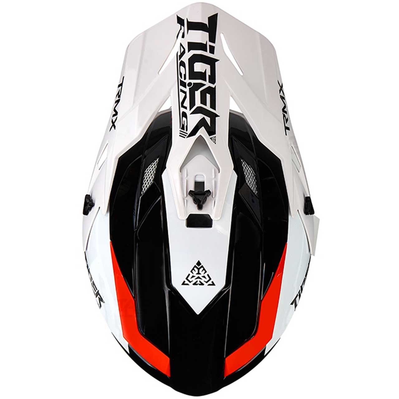 رنگ کلاه کاسکت کراسی TIGER مدل H637 BLK WHTE