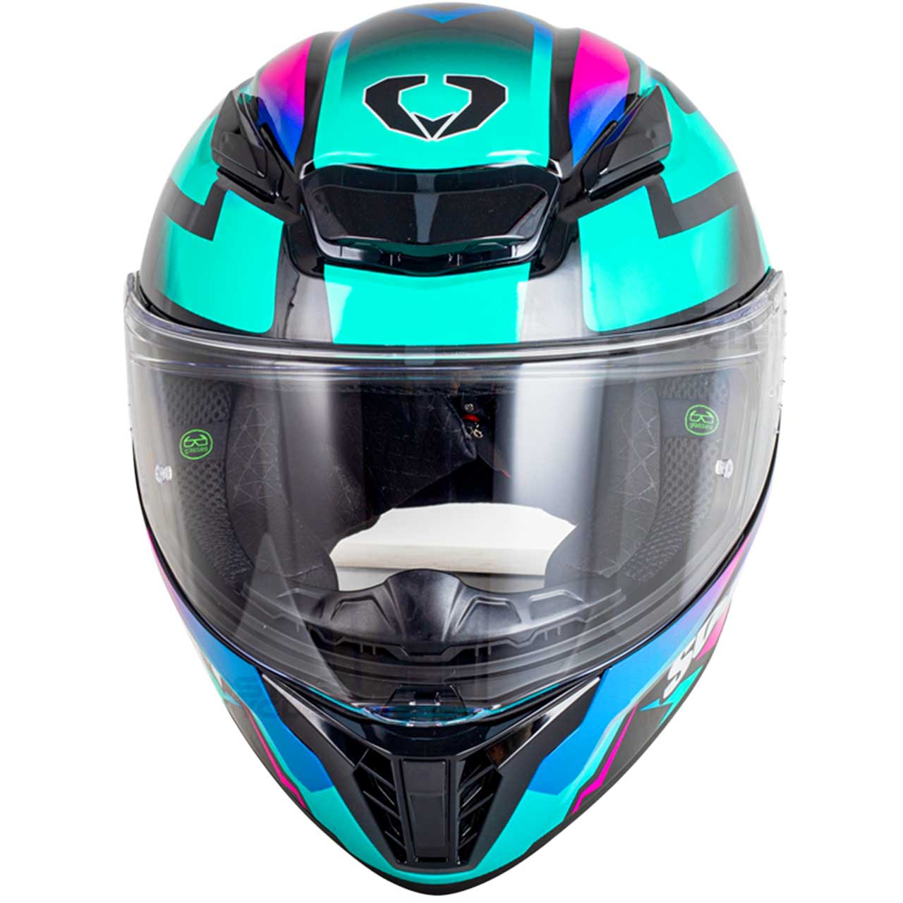 قیمت کلاه کاسکت فک ثابت SOMAN مدل 973 SHINING-BLUE-PURPLE-VISION-PLUS