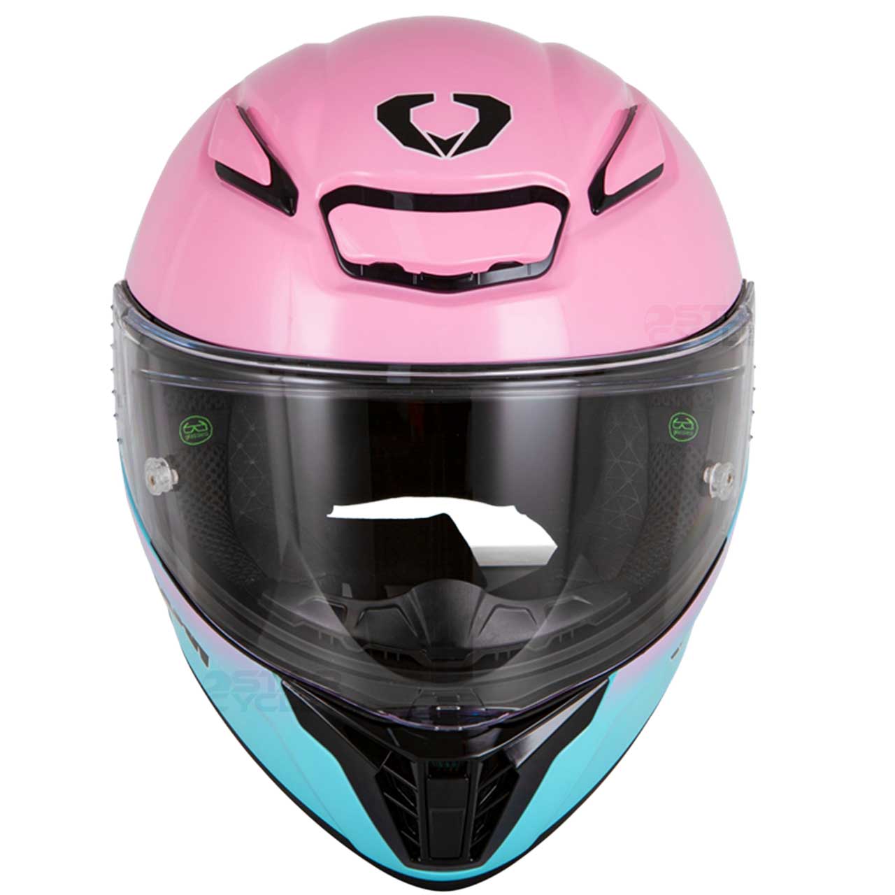 بررسی کلاه کاسکت فک ثابت SOMAN مدل 973 TWO-TONE-BLUE-PINK