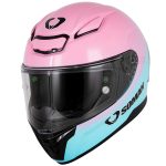 خرید کلاه کاسکت فک ثابت SOMAN مدل 973 TWO-TONE-BLUE-PINK