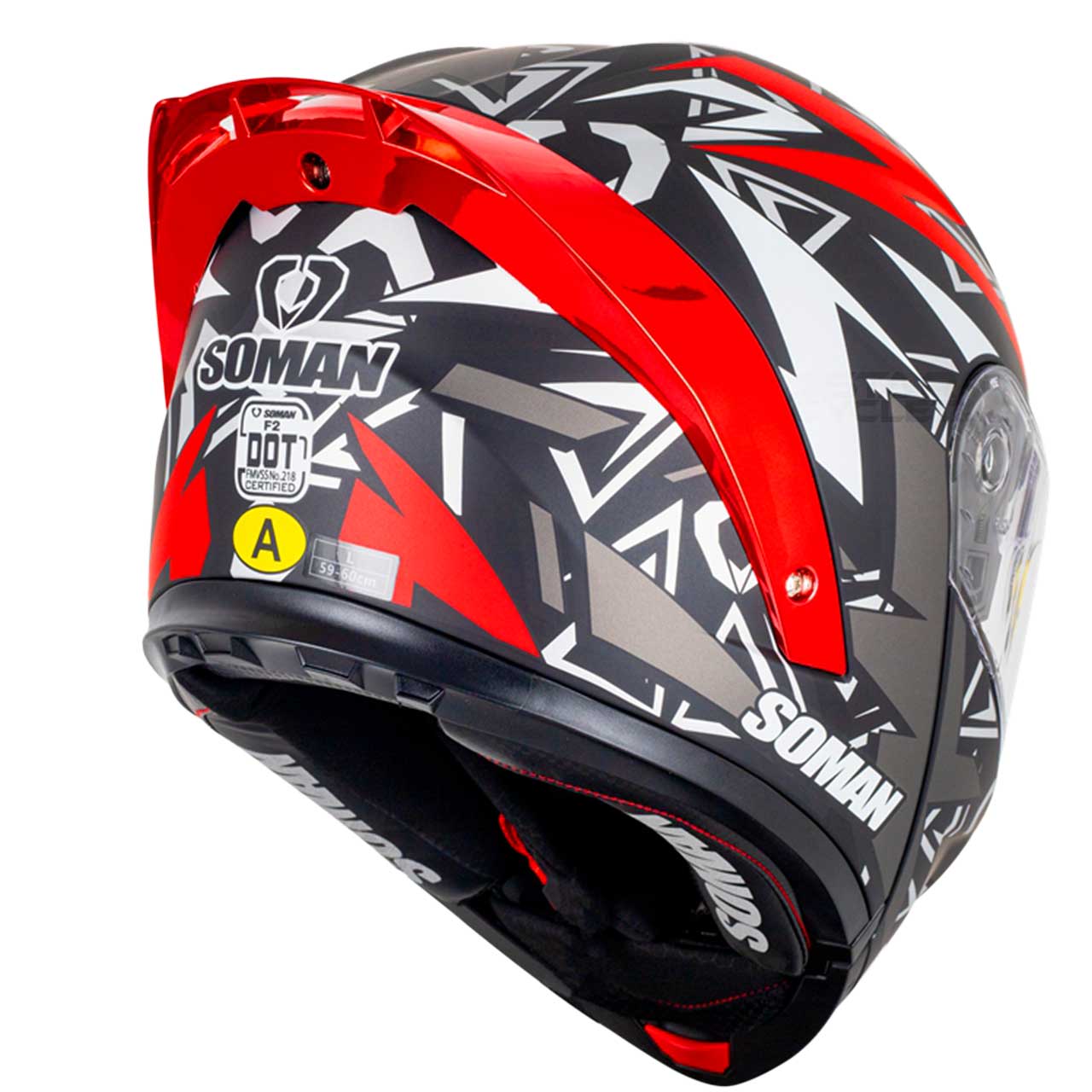 بررسی کلاه کاسکت فک متحرک SOMAN مدل F2 MATT-BLACK-RED-SPIDER