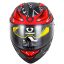 رنگ کلاه کاسکت فک متحرک SOMAN مدل F2 MATT-BLACK-RED-SPIDER