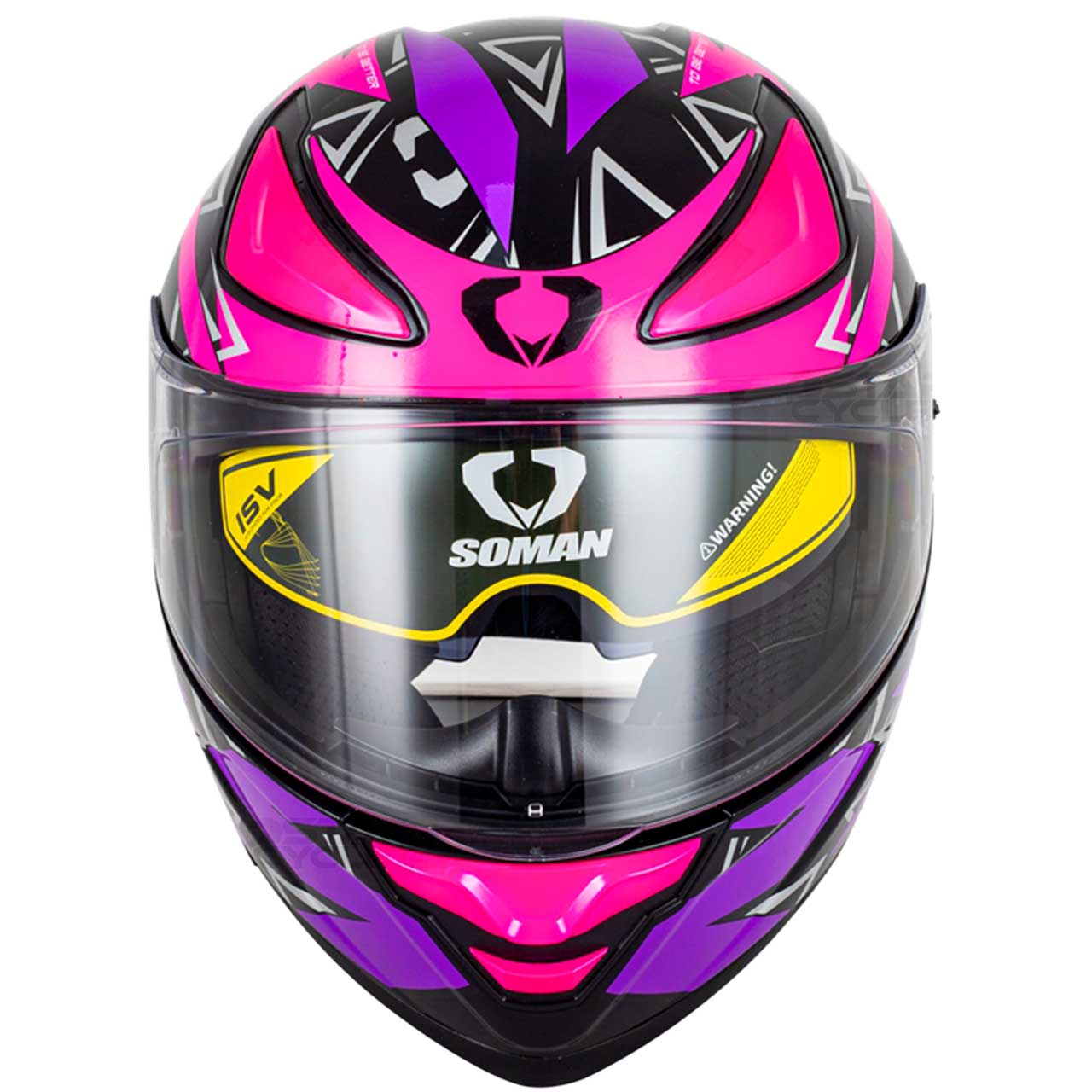 وزن کلاه کاسکت فک متحرک SOMAN مدل F2 GLOSS-BLACK-PURPLE-PINK-SPIDER