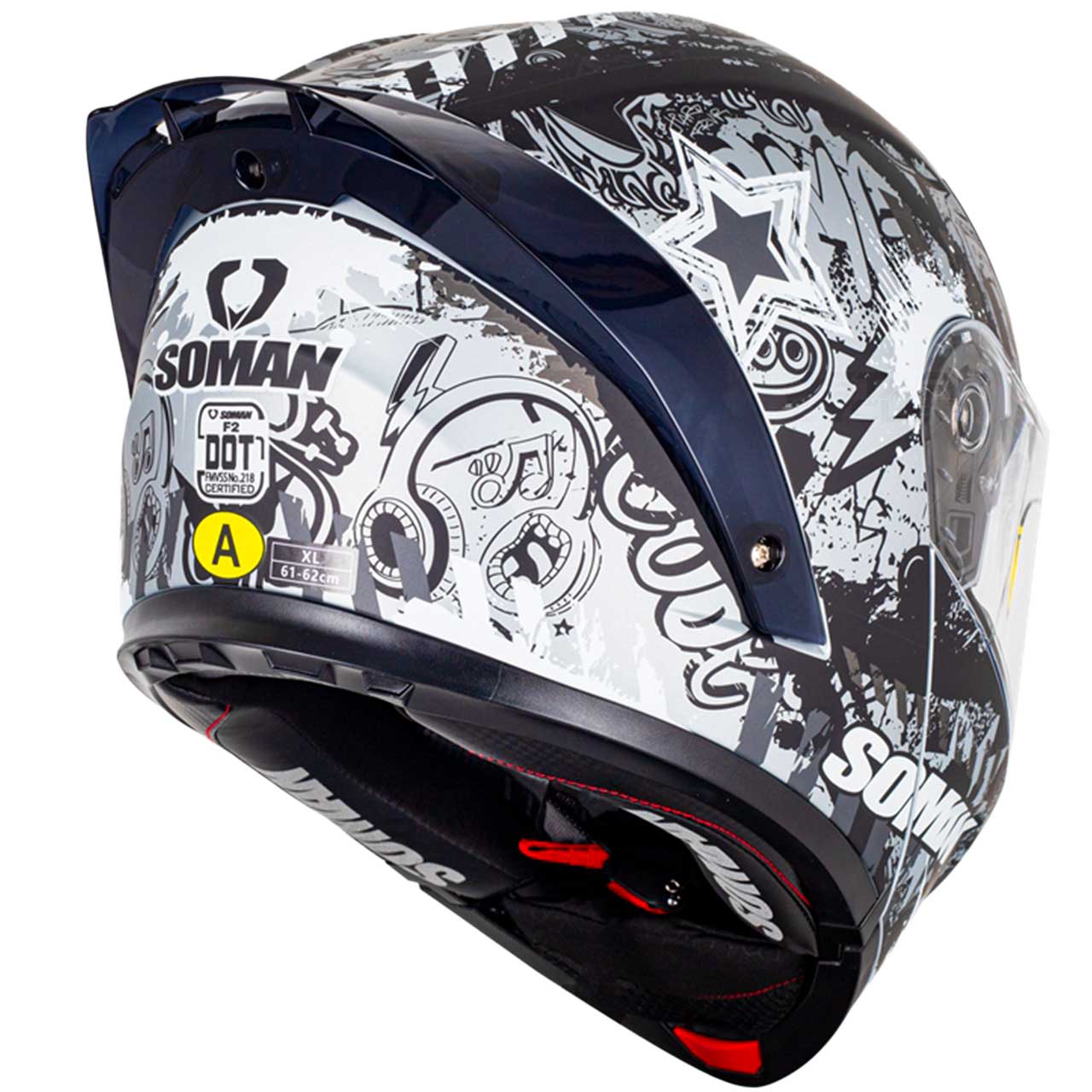 قیمت کلاه کاسکت فک متحرک SOMAN مدل F2 MATT-BLACK-SILVER-SPARK