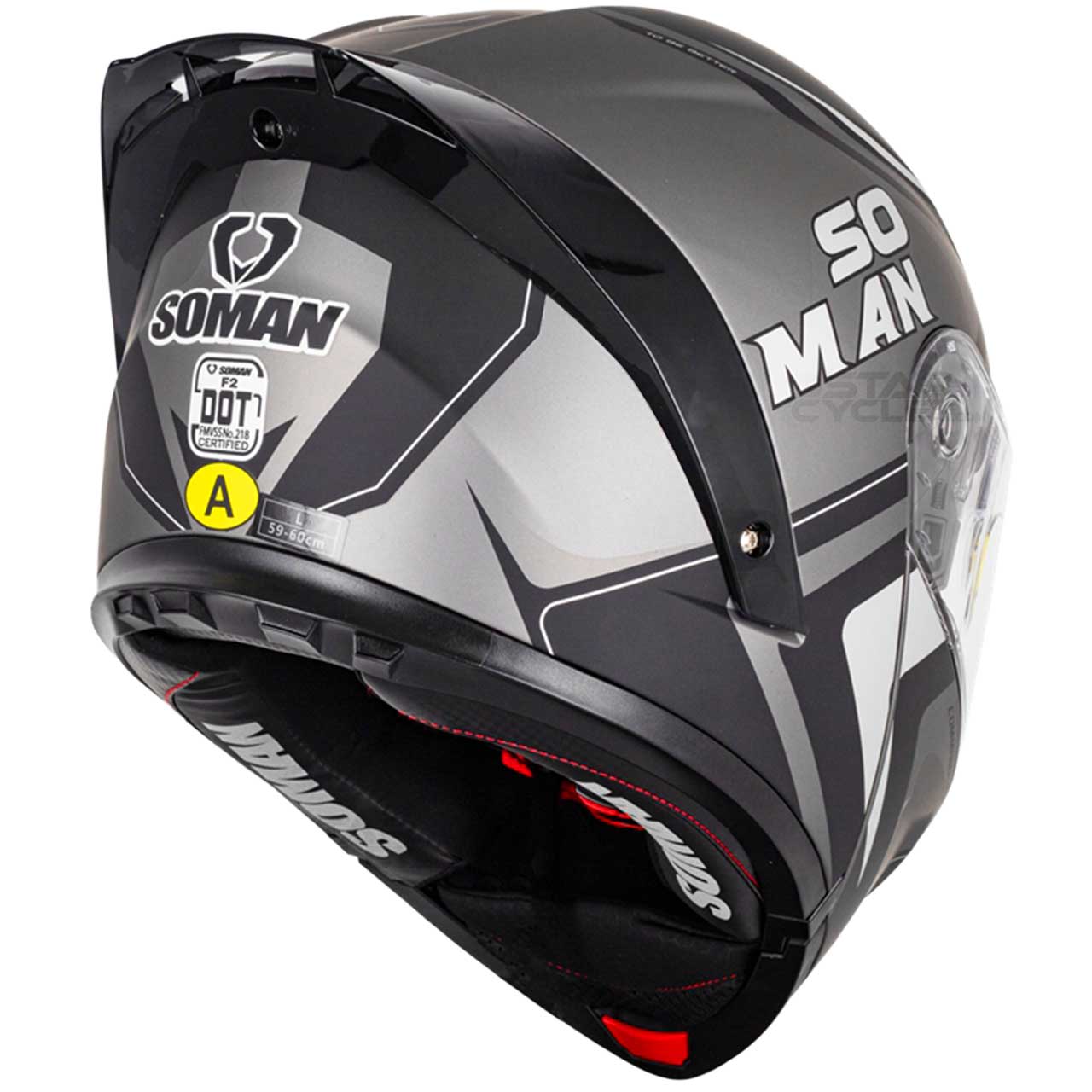 قیمت کلاه کاسکت فک متحرک SOMAN مدل F2 MATT-SILVER-GRAY-COMMANDER