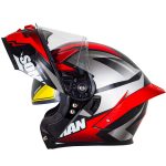 خرید کلاه کاسکت فک متحرک SOMAN مدل F2 GLOSS-WHITE-RED-VISION