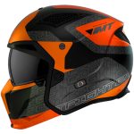 بررسی کلاه کاسکت فک جدا MT مدل STREET BLACK-ORANGE-MATT