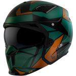 خرید کلاه کاسکت فک جدا MT مدل STREET FIGHTER GREEN-BROWN-GLOSS