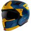 خرید کلاه کاسکت فک جدا MT مدل STREET FIGHTER BLUE-YELLOW-MATT