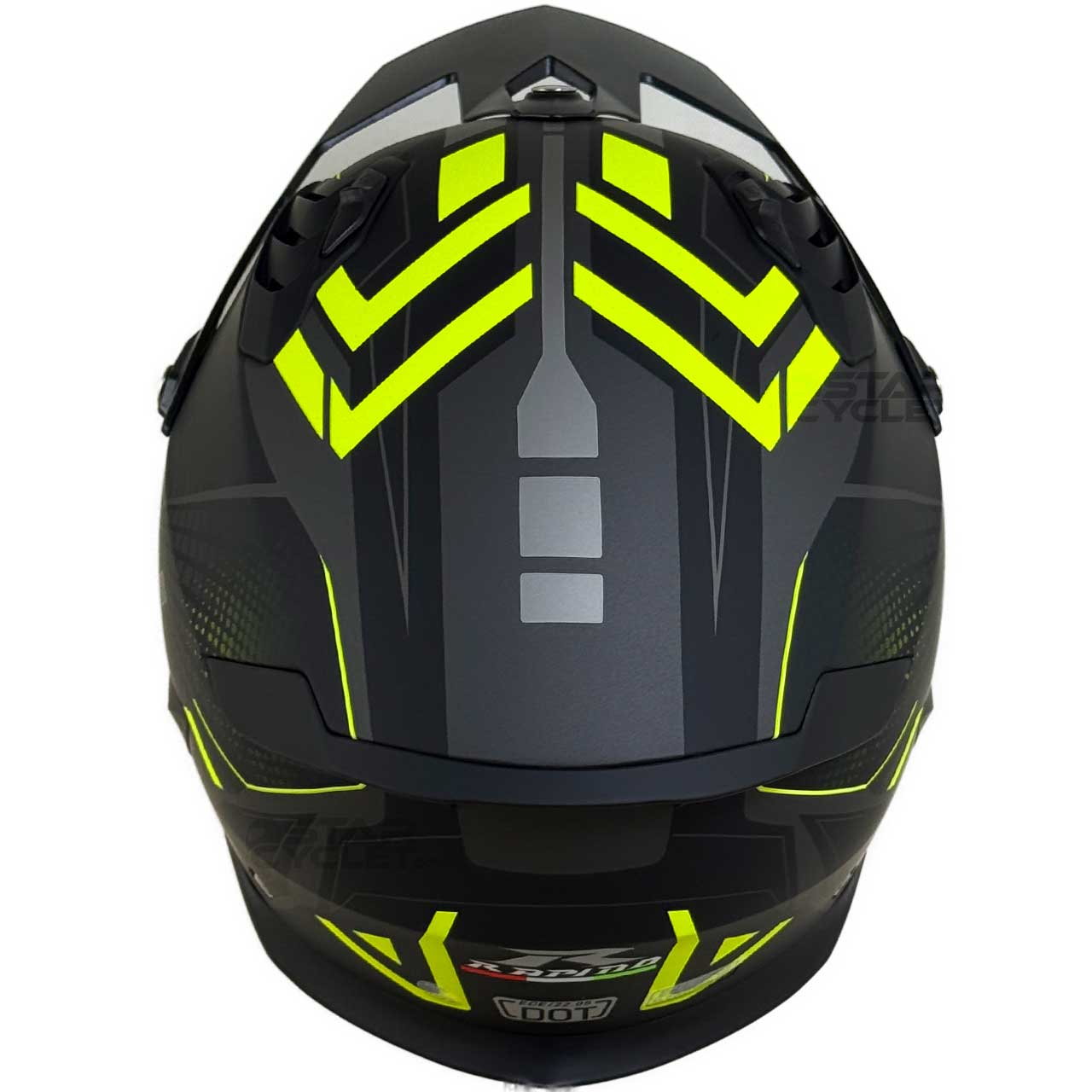 جنس کلاه کاسکت فک جدا راپيدو مدل 890 MATT BIACK YELLOW - 6#A