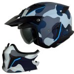 عکس کلاه کاسکت فک جدا RAPIDO مدل 890 MATT-ARMY 7#C