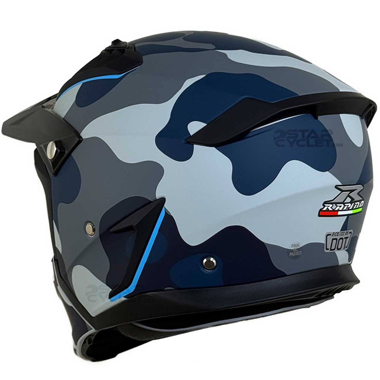 بررسی کلاه کاسکت فک جدا RAPIDO مدل 890 MATT-ARMY 7#C