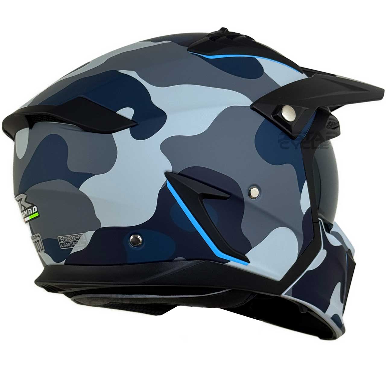 رنگ کلاه کاسکت فک جدا RAPIDO مدل 890 MATT-ARMY 7#C