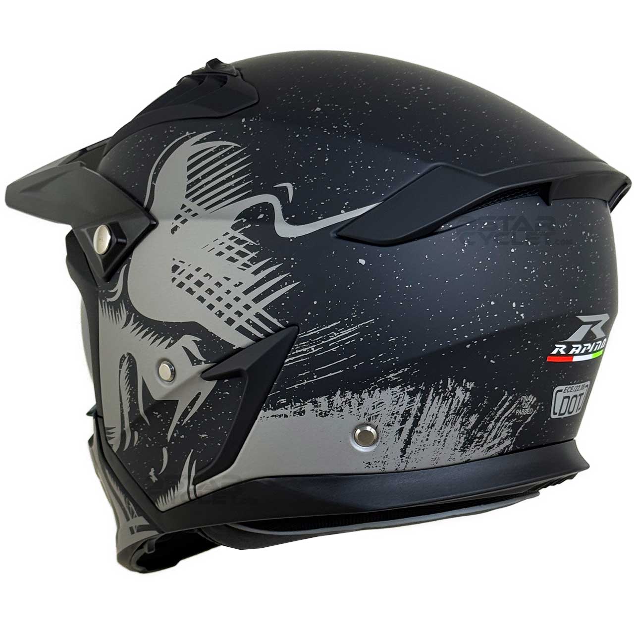 بررسی کلاه کاسکت فک جدا RAPIDO مدل 890 BLACK-MATT-GREY 1#A