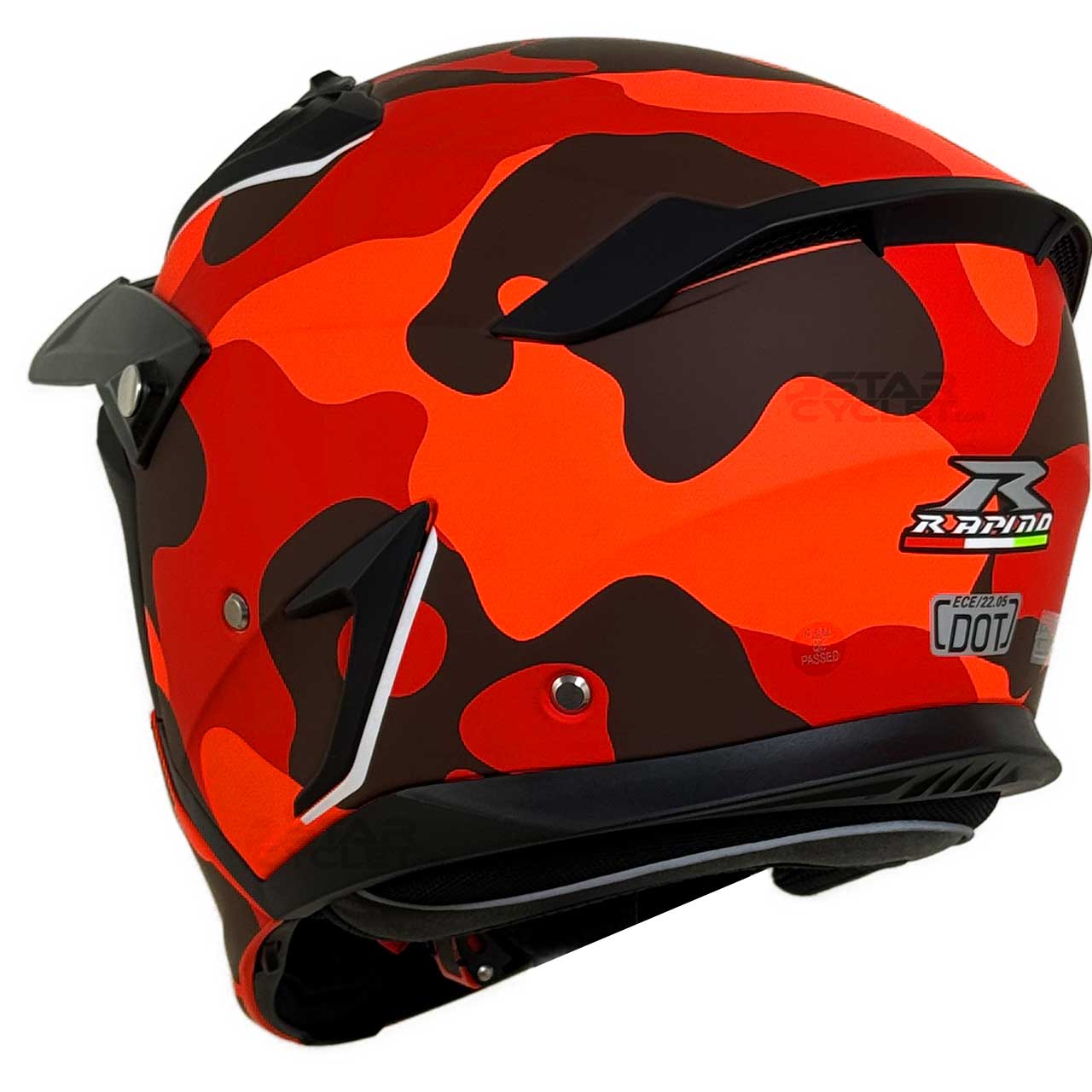 کیفیت کلاه کاسکت فک جدا RAPIDO مدل 890 MATT-ARMY 7#B